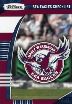 2022 NRL Traders #051 Manly-Warringah Sea Eagles Checklist Front